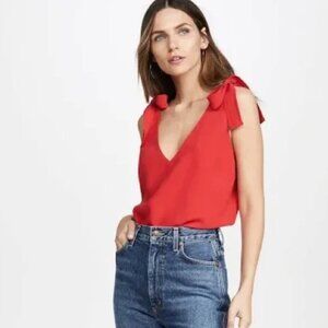 Never Worn Amanda Uprichard Josephina Top in Red